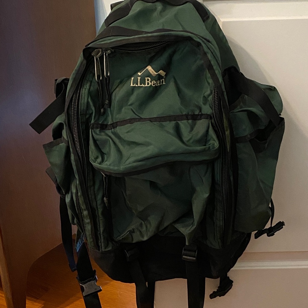 L.L. Bean Vintage Dark Green Backpack